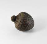 Byzantine 'Greek Fire' Fire Bomb or Hand Grenade
9th-11th century AD. A hollow-formed biconical grey ceramic vessel with conical rim to the mouth, ve...