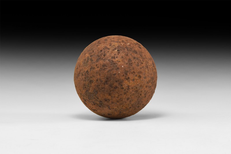 Civil War Iron Cannonball
Mid 17th century AD. A spherical iron shot for a mini...