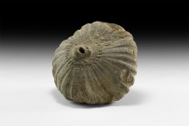 Byzantine 'Greek Fire' Fire Bomb or Hand Grenade
9th-11th century AD. A large hollow ceramic vessel with domed top and conical base, intended to be f...