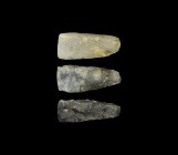 Neolithic Polished Axehead Group
5th-3rd millennium BC. A group of three knapped and partially polished flint axeheads each with a narrow butt and cu...