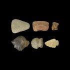 Stone Age Spearhead and Other Artefact Collection
Circa 11000 BP and later. Group comprising: a uniface knapped spearhead with tang, formed on a larg...