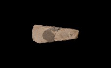 Neolithic Danish Thin-Butted Polished Axehead
6th-4th millennium BC. A ground and polished flint axehead with flared polished body and curved edge, s...
