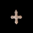 Victorian Nacre Cross Pendant
19th century AD. A nacre expanding-arm cross pendant with raised line decoration to each arm, Greek cross in the centre...
