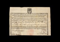 Holy Relic Bones of Saints Victor and Theoderic Certificate of Authenticity
Dated 1730 AD. An authenticity certificate for bones of St. Victor & St. ...