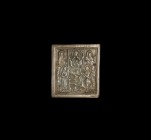 Post Medieval Silver Icon Plaque with Saints
19th century AD. A silver icon depicting the Our Lady of the Sign to the top, bearded saints to either s...