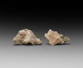 Natural History - Freiberg Sylvite Mineral Specimen Group
. Two specimens of sylvite from Freiberg, Saxony, Germany. 79 grams total, 47-50mm (2"). Fr...