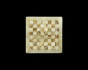 Natural History - Onyx Chessboard
. An onyx chessboard with green mottled border, the squares alternating in variegated darker and almost white colou...