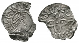 Anglo-Saxon Coins - Coenwulf - Canterbury / Beornferth - Pincer Cross Penny
Circa 810 - 820 AD. Obv: diademed bust to edge of flan facing right with ...