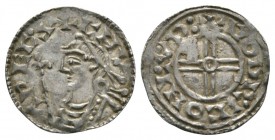 Anglo-Saxon Coins - Cnut - London / Godric - Short Cross Penny
1029-1036 AD. BMC type xvi. Obv: profile bust with sceptre and +CNVT RECX legend. Rev:...