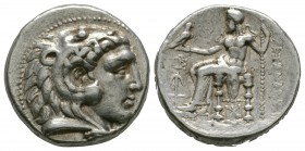 Ancient Greek Coins - Macedonia - Alexander III (the Great) - Zeus Tetradrachm
311-295 BC. Ecbatana mint. Obv: head of Herakles right, wearing lionsk...