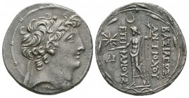 Ancient Greek Coins - Seleukid - Antiochos VIII Gryptos - Zeus Tetradrachm
121-113 BC. Antioch mint. Obv: diademed head of Antiochos right. Rev: BASI...