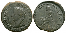 Ancient Roman Provincial Coins - Augustus and Livia (under Tiberius) - Spain - Livia As
14-37 AD. Italica. Obv: PERM AVG DIVVS AVGVSTVS PATER legend ...