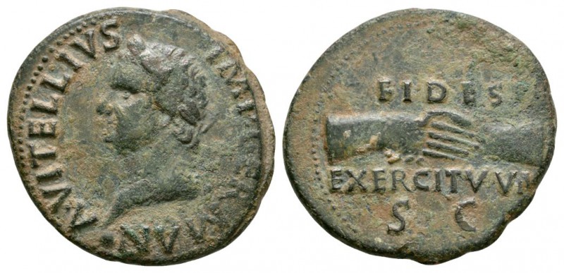 Ancient Roman Imperial Coins - Vitellius - Provincial - Clasped Hands As
Januar...