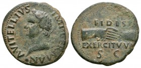 Ancient Roman Imperial Coins - Vitellius - Provincial - Clasped Hands As
January-July 69 AD. Provincial series, Tarraco mint. Obv: A VITELLIVS IMP GE...