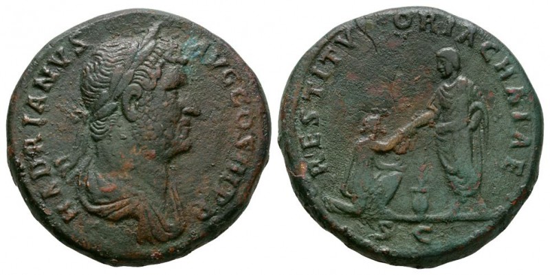 Ancient Roman Imperial Coins - Hadrian - Achaea Sestertius
136 AD. Rome mint. O...