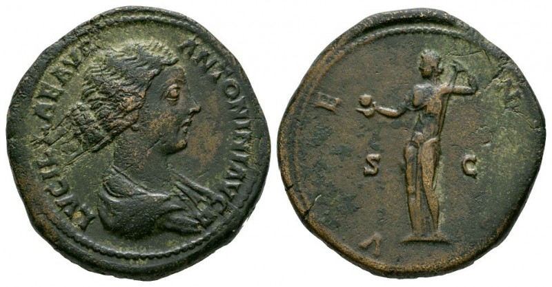 Ancient Roman Imperial Coins - Lucilla - Venus Sestertius
164-166 AD. Wife of L...