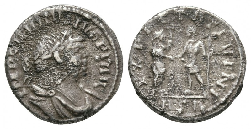 Ancient Roman Imperial Coins - Carausius - London - Britannia and Emperor Denari...