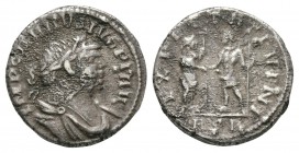 Ancient Roman Imperial Coins - Carausius - London - Britannia and Emperor Denarius
286-287 AD. London mint. Obv: IMP CARAVSIVS P F AV legend with lau...