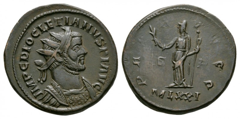 Ancient Roman Imperial Coins - Diocletian (under Carausius) - London - Pax Anton...