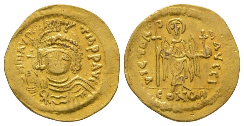 Ancient Byzantine Coins - Maurice Tiberius - Gold Angel Solidus
582-602 AD. Con...