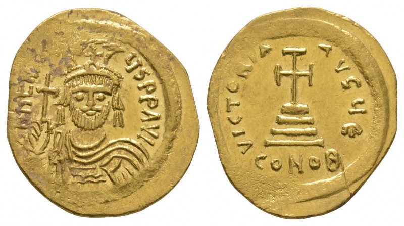 Ancient Byzantine Coins - Heraclius - Cross-on-Steps Solidus
610-641 AD. Consta...