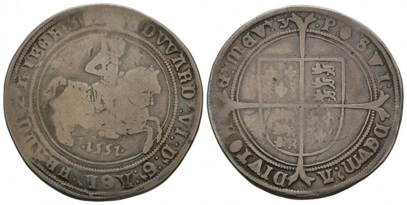 English Tudor Coins - Edward VI - 1551 - Crown
Dated 1551 AD. Fine coinage. Obv...