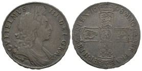 English Milled Coins - William III - 1698 - Halfcrown
Dated 1698 AD. Type L5. Obv: profile bust with GVLIELMVS III DEI GRATIA legend. Rev: cruciform ...