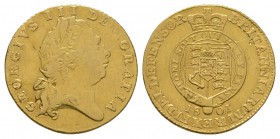 English Milled Coins - George III - 1801 - Half Guinea
Dated 1801 AD. Obv: profile bust with GEORGIVS III DEI GRATIA legend. Rev: crowned arms within...