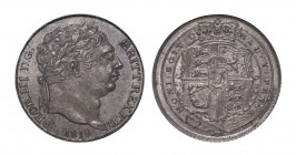 English Milled Coins - George III - 1819 - 'I over I' Sixpence
Dated 1819 AD. Encapsulated and graded by CGS UK. Obv: profile bust with date below an...