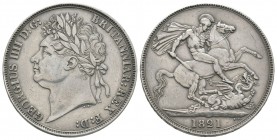 English Milled Coins - George IV - 1821 SECUNDO - Crown
Dated 1821 AD. Laureate bust. Obv: profile bust with GEORGIVS IIII D G BRITANNIAR REX F D leg...