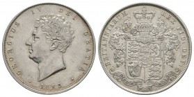 English Milled Coins - George IV - 1825 - Halfcrown
Dated 1825 AD. Bare head. Obv: profile bust with date below and GEORGIUS IV DEI GRATIA legend. Re...
