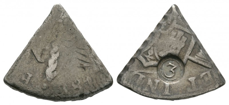 World Coins - Curacao - 1816-1821 - Countermarked Cut 3 Reaal
1816-1821 AD. For...