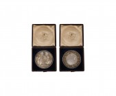 British Award Medals - London - King's College - 1835 - Silver Prize Medal
Awarded 1835 AD. Obv: crowned arms within garter between standing male and...