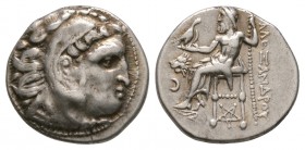 Ancient Greek Coins - Macedonia - Alexander III (the Great) - Zeus Drachm
301-297 BC. Kolophon mint. Obv: head of Herakles right wearing lion-skin he...