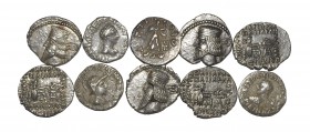 Ancient Greek Coins - Parthia and Indo-Greek - Drachms [10]
1st century BC-2nd century AD. Group comprising: Parthia, Vologases III, drachms (6); wit...