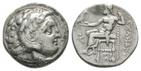 Ancient Greek Coins - Macedonia - Alexander III (the Great) - Zeus Drachm
336-323 BC. Obv: head of Herkles in lionskin right. Rev: Zeus seated left h...