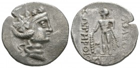 Celtic Iron Age Coins - Danubian - 'Thasos' Imitative Herakles Tetradrachm
1st century BC. Danubian tribal mint. Obv: good style head of Dionysus rig...