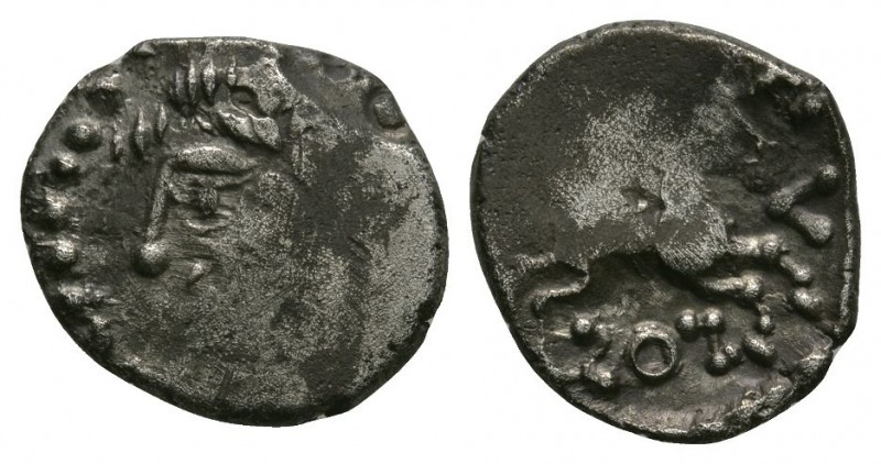Celtic Iron Age Coins - Gaul - Aedui - Diasvlos - Horse Quinarius
50 BC-25 AD. ...