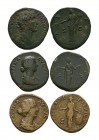 Ancient Roman Imperial Coins - Antoninus Pius and Faustina II - Sestertii [3]
138-192 AD. Group comprising sestertii of: Antoninus Pius (Pax); Fausti...