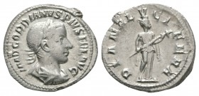 Ancient Roman Imperial Coins - Gordian III - Diana Denarius
241-242 AD. Rome mint. Obv: IMP GORDIANVS PIVS AVG legend with laureate and draped bust r...