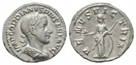 Ancient Roman Imperial Coins - Gordian III - Venus Denarius
241-242 AD. Rome mint. Obv: IMP GORDIANVS PIVS FEL AVG legend with laureate and draped bu...