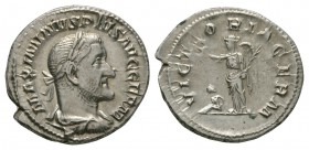 Ancient Roman Imperial Coins - Maximinus I - Victory Denarius
236-238 AD. Rome mint. Obv: MAXIMINVS PIVS AVG GERM legend with laureate and draped bus...