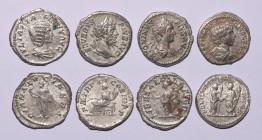 Ancient Roman Imperial Coins - Septimius Severus to Geta - Denarii [4]
193-212 AD. Group comprising denarii of: Septimius Severus (Fortuna); Caracall...