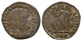 Ancient Roman Imperial Coins - Licinius I - Jupiter Follis
313-317 AD. Nicomedia mint. Obv: IMP C VAL LICINIVS P F AVG legend with laureate bust righ...