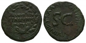 Ancient Roman Imperial Coins - Augustus - T Crispinus Sulpicianus - Wreath As
18 BC. Rome mint. Obv: AVGVSTVS / TRIBVNIC / POTEST in three lines with...