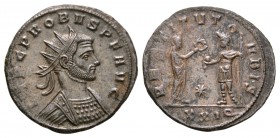 Ancient Roman Imperial Coins - Probus - Emperor Standing Antoninianus
281-282 AD. Siscia mint. Obv: IMP C PROBVS P F AVG legend with radiate and cuir...