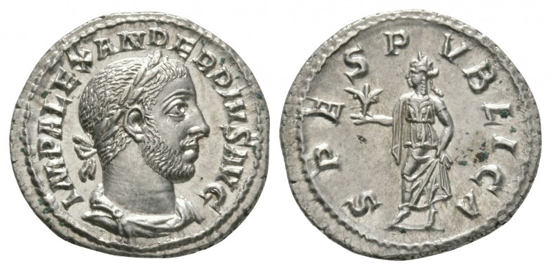 Ancient Roman Imperial Coins - Severus Alexander - Spes Denarius
232 AD. Rome m...