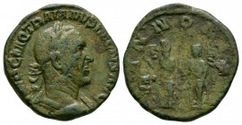 Ancient Roman Imperial Coins - Trajan Decius - Pannoniae Sestertius
250-251 AD. Rome mint. Obv: IMP C M Q TRAIANVS DECIVS AVG legend with laureate an...