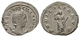 Ancient Roman Imperial Coins - Herennia Etruscilla - Pudicitia Antoninianus
250 AD. Wife of Trajan Decius, Rome mint. Obv: HER ETRVSCILLA AVG legend ...