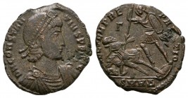 Ancient Roman Imperial Coins - Constantius II - Emperor Spearing Fallen Horseman Maiorina
351-352 AD. Nicomedia mint. Obv: D N CONSTANTINVS P F AVG l...
